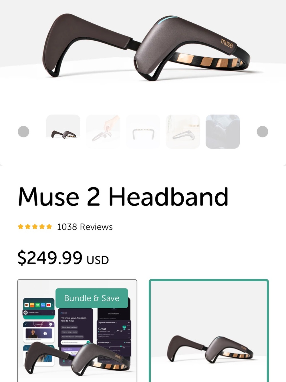 Muse 2 Meditation Headband in Black - Picture 9 of 9
